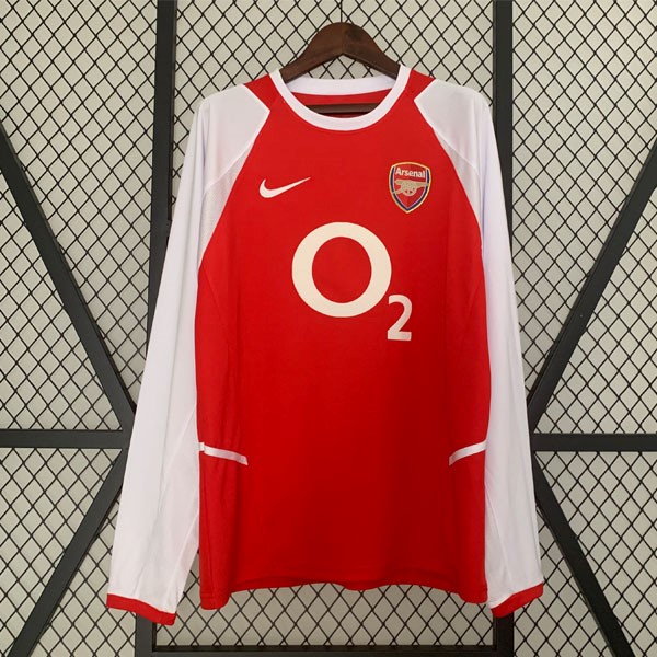 Tailandia Camiseta Arsenal Primera ML Retro 2002 2004